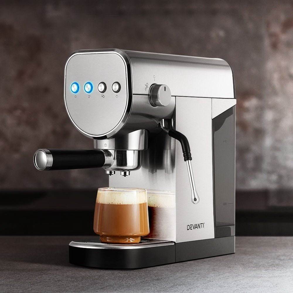 Devanti 20 Bar Coffee Machine Espresso Cafe Maker - Procaffeinator