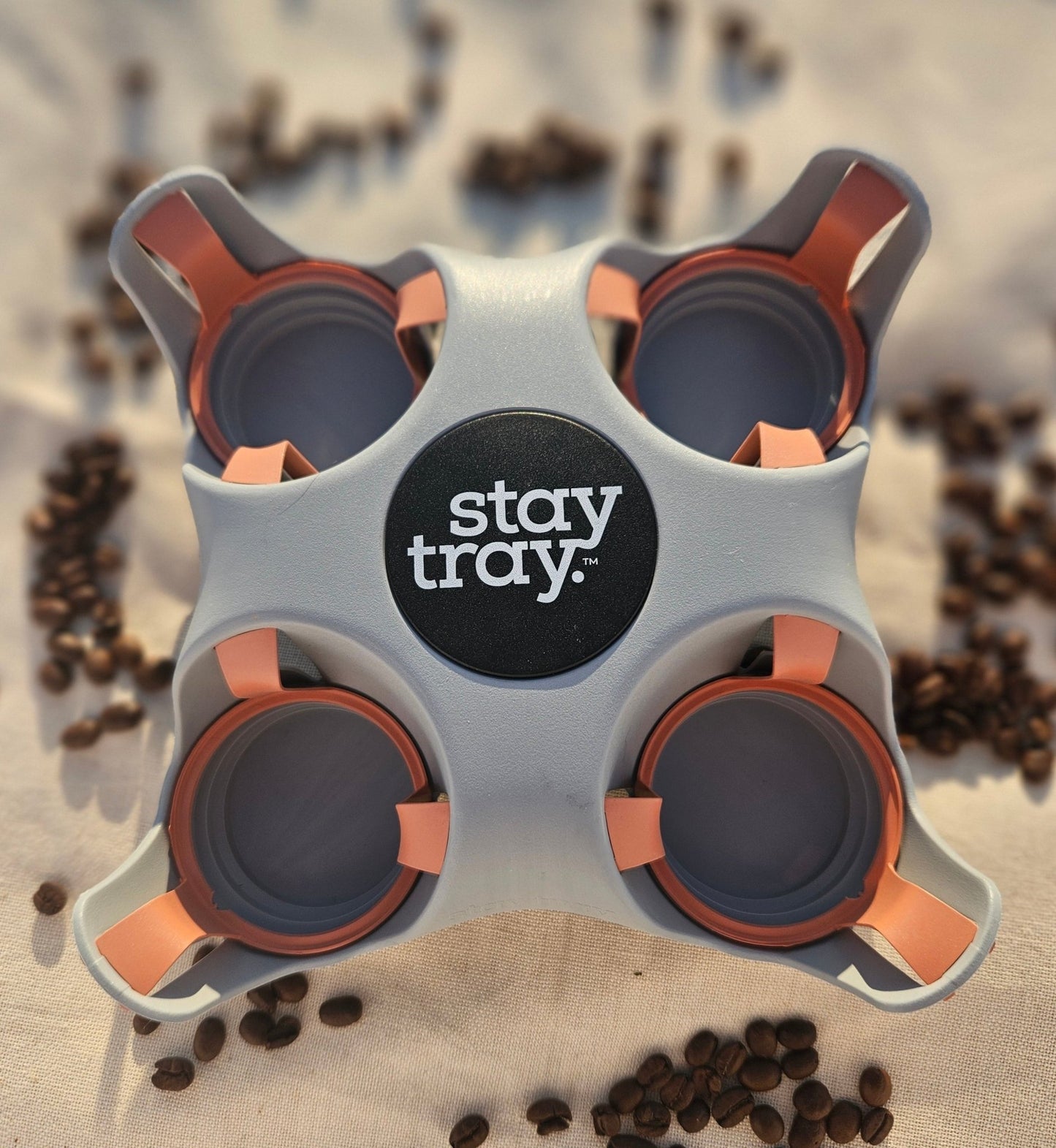 Stay tray Reusable Coffee Cup Holder (4 Cup) - Procaffeinator
