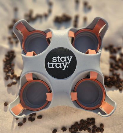Stay tray Reusable Coffee Cup Holder (4 Cup) - Procaffeinator