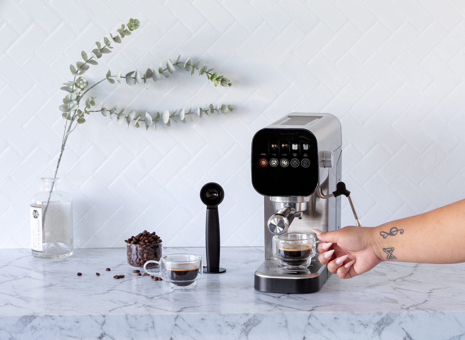 Touch Screen Operation Espresso Coffee Machine with 20 - Bar Pressure Pump - Procaffeinator